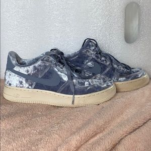 Nike kids velvet Air Force 1s